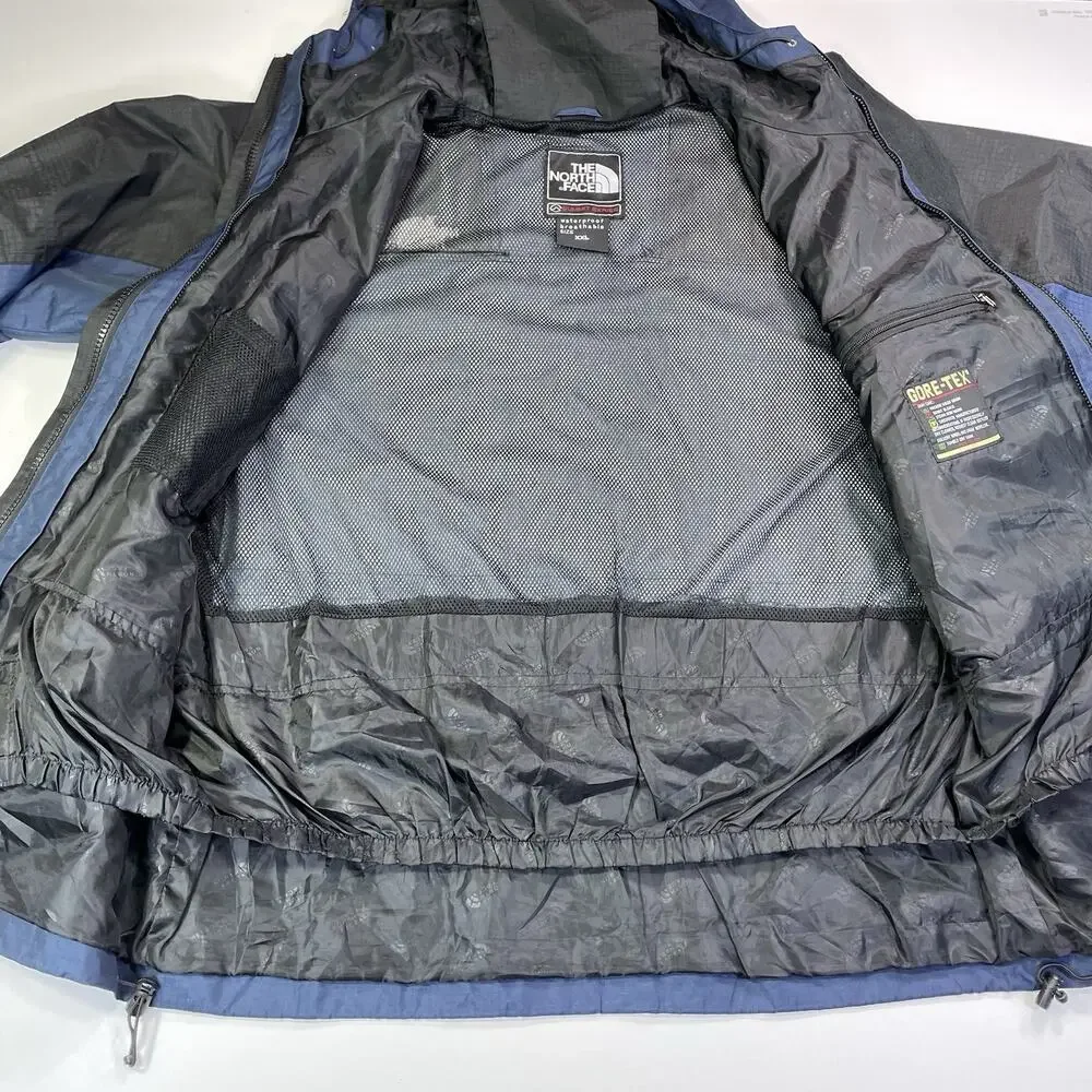 The North Face Mens Summit Series Goretex Waterproof Hooded Jacket Blue Sz XXL